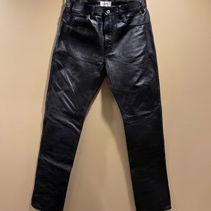 Celine x Hedi Slimane FW19 Black Calfskin Leather Pants